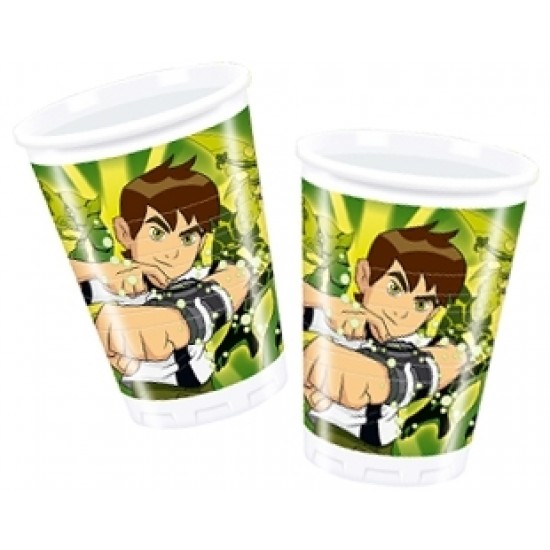 10 Adet 180/200cc Ben 10 Plastik Bardak