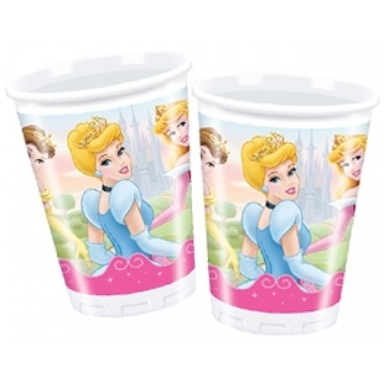 10 Adet 180/200cc Prenses Fairytale Plastik Bardak