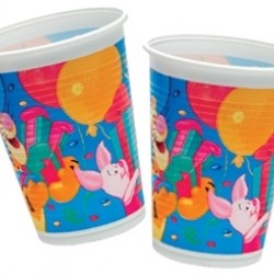 10 Adet 180/200cc Winnie Doğum Günü Plastik Bardak