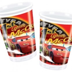 10 Adet 180/200cc World Of Cars Plastik Bardak