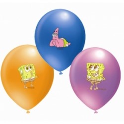 100lü 4+1 Sponge Bob Baskılı Karışık Pastel Renk Balon