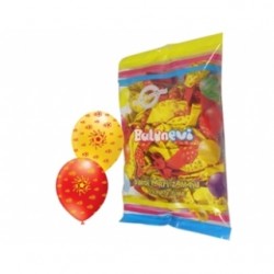 100lü 12 inç Çepeçevre Sarı Kırmızı Baskılı Balon