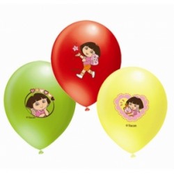 100lü 4+1 Dora Baskılı Karışık Pastel Renk Balon