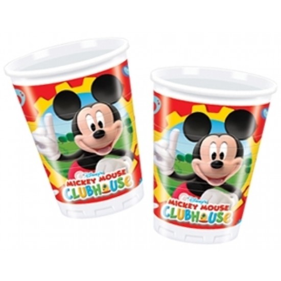 10 Adet 180/200cc Mickey Club House Plastik Bardak