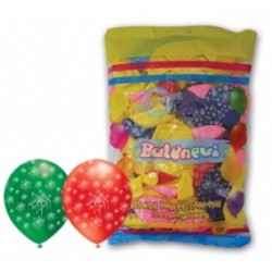 12 inç Çepeçevre Havai Fişek Baskılı Karışık Pastel Renk Balon