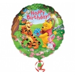 18 inç Winnie The Pooh Happy Birthday Folyo Balon