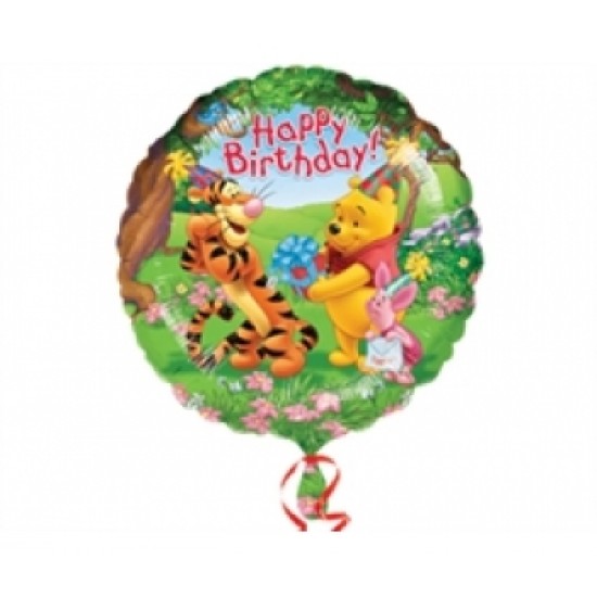 18 inç Winnie The Pooh Happy Birthday Folyo Balon