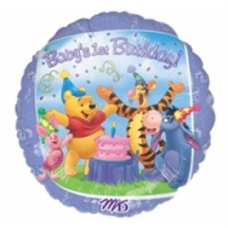 18 İnç Winnie The Pooh Ve Arkadaşları Birthday Folyo Balon