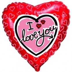 18 inç Love Hearts I Love You Folyo Balon