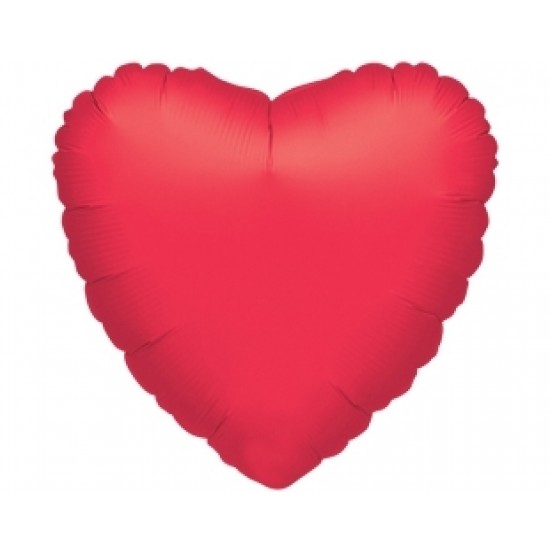 19 inç Kırmızı Renk Düz Kalp Folyo Balon