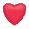 19 inç Kırmızı Renk Düz Kalp Folyo Balon