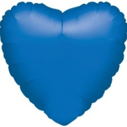 19 inç Mavi Renk Düz Kalp Folyo Balon