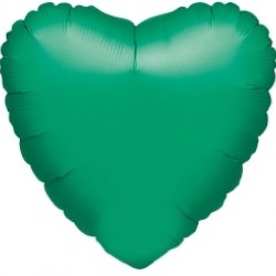 19 inç Yeşil Renk Düz Kalp Folyo Balon