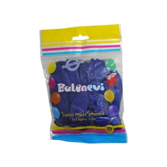25li 12 inç Lacivert Baskı Balon