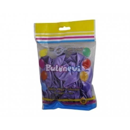 25li 12 inç Metalik Violet Baskı Balon