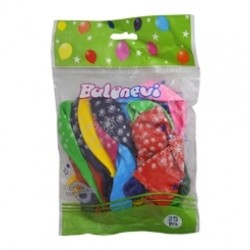 25li Çepeçevre 12 inç Havai Fişek Baskılı Balon