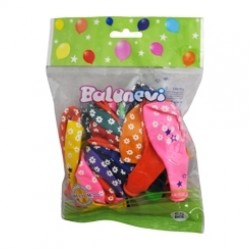 25li Çepeçevre 12 inç Pastel Papatya Baskılı Balon