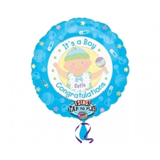28 inç Its a Boy Müzikli Folyo Balon