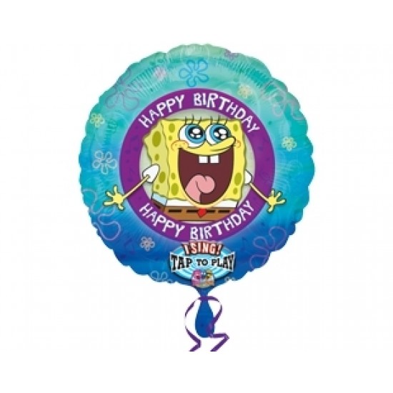 28 inç Sponge Bob (Sünger Bob) Birthday Müzikli Folyo Balon