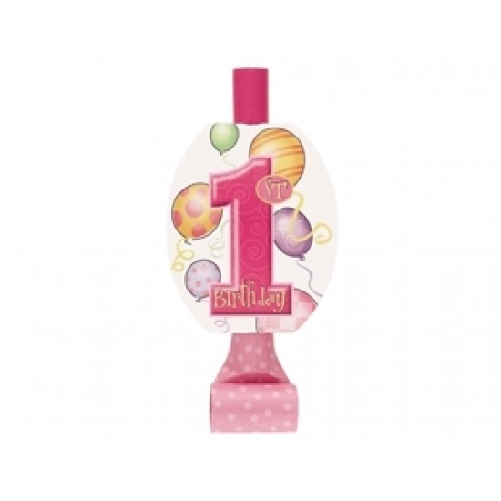 8 Adet First Birthday Balloons Pink Kaynana Dili