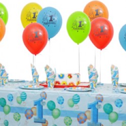 8 Kişilik First Birthday Blue Mini Set