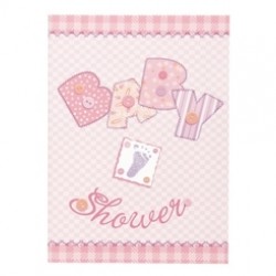 8 tane Baby Pink Stitching Davetiye