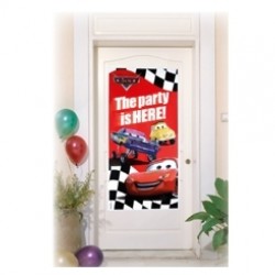 Cars Red Plastik Kapı Banner