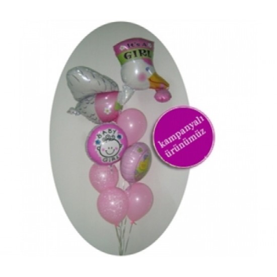 It's A Girl Uçan Balon Demeti 2