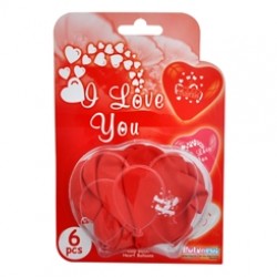 Kırmızı Renk I Love You Kalp Blister Balon