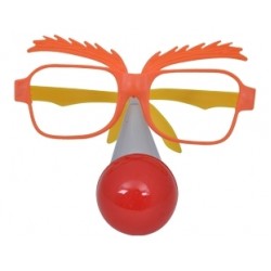Kırmızı Renkli Top Şeklinde Burunlu Işıklı Gözlük