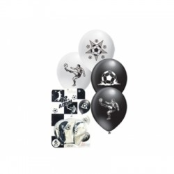 Siyah Beyaz 12 inç Taraftar Baskılı Balon